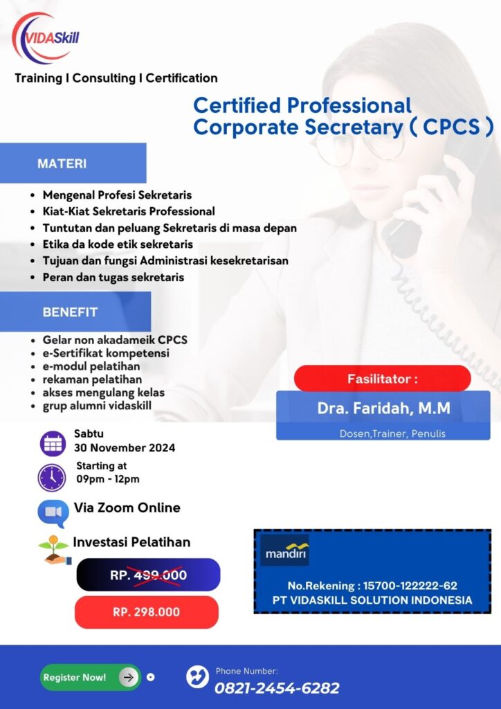 Certified Professional Secretary Administration (CPSA) November 2024